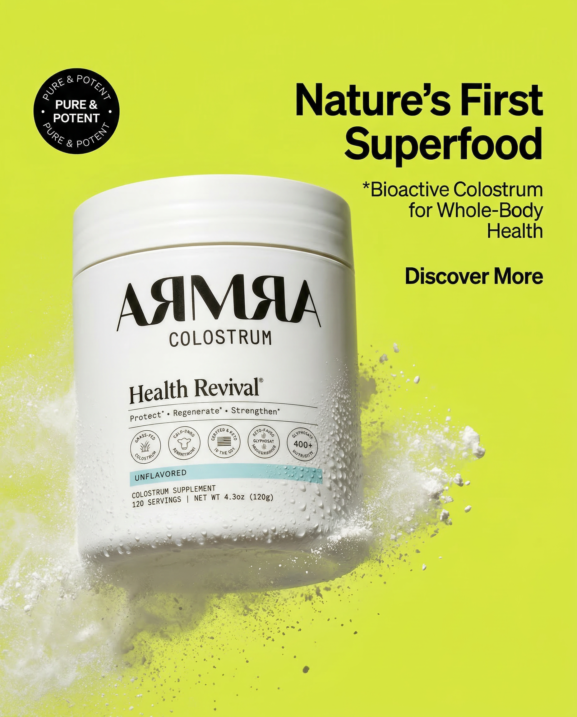 ARMRA supplement creative